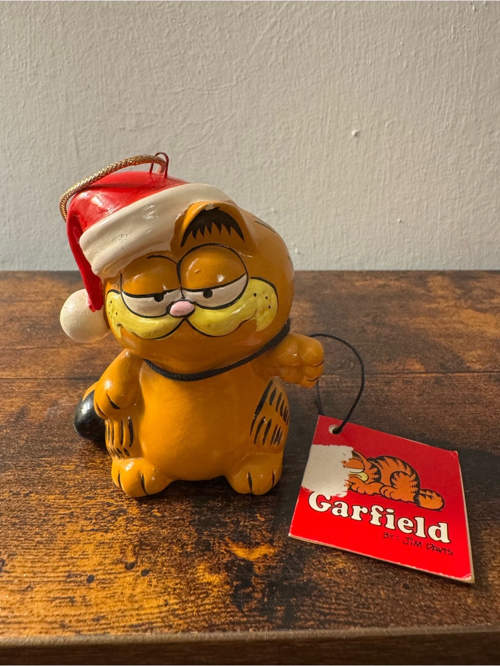 Vintage 1978 1981 Garfield Ceramic Christmas Ornament
